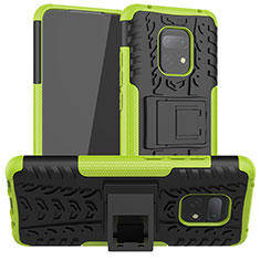 Coque Contour Silicone et Plastique Housse Etui Mat avec Support JX1 pour Xiaomi Redmi 10X Pro 5G Vert