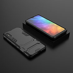 Coque Contour Silicone et Plastique Housse Etui Mat avec Support KC1 pour Xiaomi Redmi 9A Noir