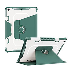 Coque Contour Silicone et Plastique Housse Etui Mat avec Support L04 pour Apple iPad 10.2 (2019) Vert