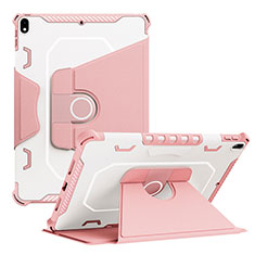 Coque Contour Silicone et Plastique Housse Etui Mat avec Support L04 pour Apple iPad Air 3 Rose