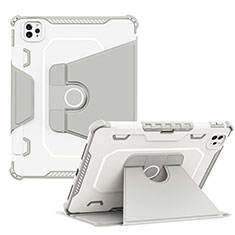 Coque Contour Silicone et Plastique Housse Etui Mat avec Support L04 pour Apple iPad Pro 11 (2022) Gris