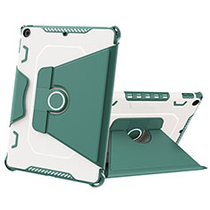 Coque Contour Silicone et Plastique Housse Etui Mat avec Support L04 pour Apple New iPad 9.7 (2017) Vert