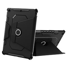 Coque Contour Silicone et Plastique Housse Etui Mat avec Support L05 pour Apple iPad 10.2 (2020) Noir