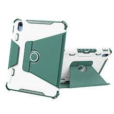 Coque Contour Silicone et Plastique Housse Etui Mat avec Support L05 pour Apple iPad 10.9 (2022) Vert