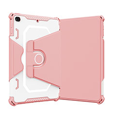 Coque Contour Silicone et Plastique Housse Etui Mat avec Support L05 pour Apple iPad Mini 4 Rose