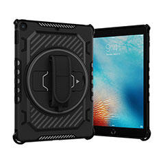 Coque Contour Silicone et Plastique Housse Etui Mat avec Support L07 pour Apple New iPad 9.7 (2018) Noir