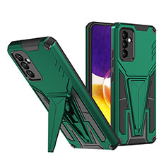 Coque Contour Silicone et Plastique Housse Etui Mat avec Support MQ1 pour Samsung Galaxy A34 5G Vert