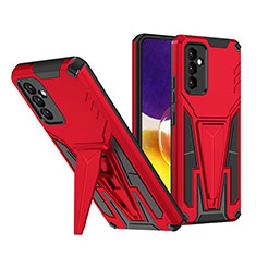 Coque Contour Silicone et Plastique Housse Etui Mat avec Support MQ1 pour Samsung Galaxy A82 5G Rouge