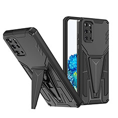 Coque Contour Silicone et Plastique Housse Etui Mat avec Support MQ1 pour Samsung Galaxy S20 Plus 5G Noir