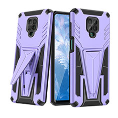 Coque Contour Silicone et Plastique Housse Etui Mat avec Support MQ1 pour Xiaomi Poco M2 Pro Violet