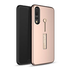 Coque Contour Silicone et Plastique Housse Etui Mat avec Support P01 pour Huawei P20 Pro Or Rose