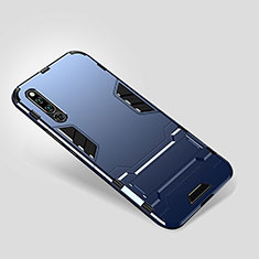 Coque Contour Silicone et Plastique Housse Etui Mat avec Support pour Huawei Honor Magic 2 Bleu