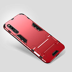 Coque Contour Silicone et Plastique Housse Etui Mat avec Support pour Huawei Honor Magic 2 Rouge