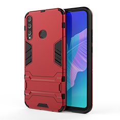 Coque Contour Silicone et Plastique Housse Etui Mat avec Support pour Huawei P40 Lite E Rouge