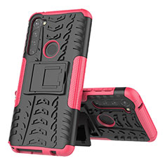 Coque Contour Silicone et Plastique Housse Etui Mat avec Support pour Motorola Moto G Pro Rose