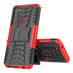 Coque Contour Silicone et Plastique Housse Etui Mat avec Support pour Motorola Moto G Pro Rouge