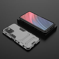 Coque Contour Silicone et Plastique Housse Etui Mat avec Support pour Xiaomi Poco X3 GT 5G Gris