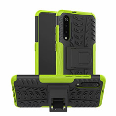 Coque Contour Silicone et Plastique Housse Etui Mat avec Support R01 pour Samsung Galaxy A90 5G Vert