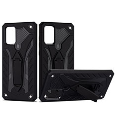 Coque Contour Silicone et Plastique Housse Etui Mat avec Support YF1 pour Samsung Galaxy S20 Noir