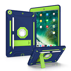 Coque Contour Silicone et Plastique Housse Etui Mat avec Support YJ2 pour Apple iPad 10.2 (2019) Bleu