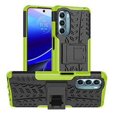 Coque Contour Silicone et Plastique Housse Etui Mat avec Support Z01 pour Motorola Moto G Stylus (2022) 4G Vert