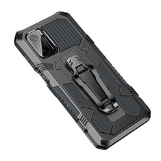 Coque Contour Silicone et Plastique Housse Etui Mat avec Support ZJ2 pour Xiaomi Redmi K40 5G Noir