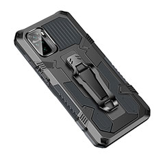 Coque Contour Silicone et Plastique Housse Etui Mat avec Support ZJ2 pour Xiaomi Redmi Note 11 SE India 4G Gris