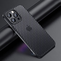 Coque Contour Silicone et Plastique Housse Etui Mat LD1 pour Apple iPhone 13 Pro Max Noir