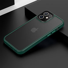 Coque Contour Silicone et Plastique Housse Etui Mat N01 pour Apple iPhone 12 Mini Vert