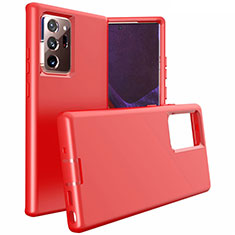 Coque Contour Silicone et Plastique Housse Etui Mat N02 pour Samsung Galaxy Note 20 Ultra 5G Rouge