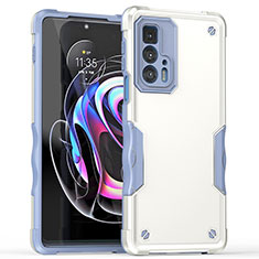 Coque Contour Silicone et Plastique Housse Etui Mat pour Motorola Moto Edge 20 Pro 5G Blanc