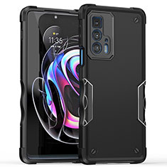 Coque Contour Silicone et Plastique Housse Etui Mat pour Motorola Moto Edge 20 Pro 5G Noir