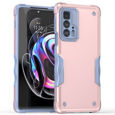 Coque Contour Silicone et Plastique Housse Etui Mat pour Motorola Moto Edge S Pro 5G Rose