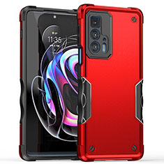 Coque Contour Silicone et Plastique Housse Etui Mat pour Motorola Moto Edge S Pro 5G Rouge