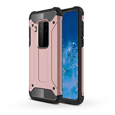 Coque Contour Silicone et Plastique Housse Etui Mat pour Motorola Moto One Zoom Or Rose