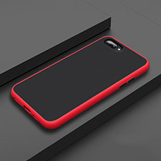 Coque Contour Silicone et Plastique Housse Etui Mat pour Oppo A12e Rouge