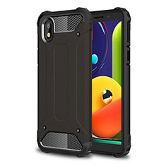 Coque Contour Silicone et Plastique Housse Etui Mat pour Samsung Galaxy A01 Core Noir