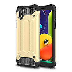 Coque Contour Silicone et Plastique Housse Etui Mat pour Samsung Galaxy A01 Core Or