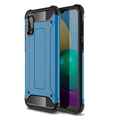 Coque Contour Silicone et Plastique Housse Etui Mat pour Samsung Galaxy A02 Bleu