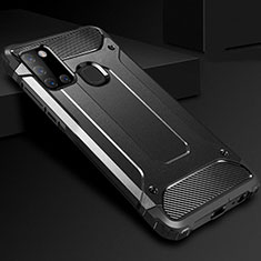 Coque Contour Silicone et Plastique Housse Etui Mat pour Samsung Galaxy A21s Noir