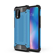 Coque Contour Silicone et Plastique Housse Etui Mat pour Xiaomi Mi 10 Lite Bleu Ciel
