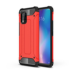 Coque Contour Silicone et Plastique Housse Etui Mat pour Xiaomi Mi 10 Lite Rouge