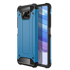 Coque Contour Silicone et Plastique Housse Etui Mat pour Xiaomi Poco X3 Pro Bleu Ciel