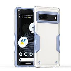 Coque Contour Silicone et Plastique Housse Etui Mat QW1 pour Google Pixel 7 5G Blanc