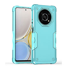 Coque Contour Silicone et Plastique Housse Etui Mat QW1 pour Huawei Honor Magic4 Lite 5G Bleu Clair