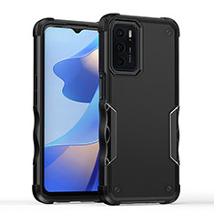 Coque Contour Silicone et Plastique Housse Etui Mat QW1 pour Oppo A16 Noir