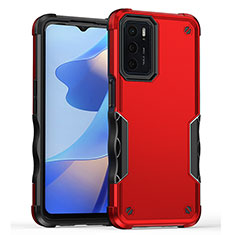 Coque Contour Silicone et Plastique Housse Etui Mat QW1 pour Oppo A16 Rouge