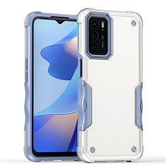 Coque Contour Silicone et Plastique Housse Etui Mat QW1 pour Oppo A54s Blanc