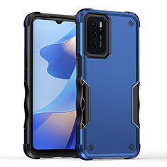 Coque Contour Silicone et Plastique Housse Etui Mat QW1 pour Oppo A54s Bleu