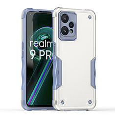 Coque Contour Silicone et Plastique Housse Etui Mat QW1 pour Realme 9 Pro 5G Blanc